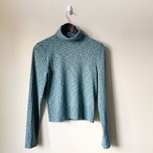 Like New Madewell Turtleneck Long Sleeve Tee, Size Small/Medium, Green